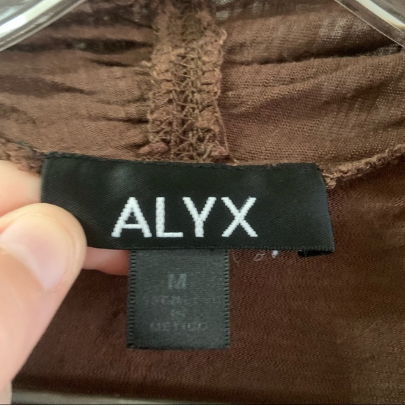 Alyx Brown Open Front 3/4 Sleeve Cardigan Medium - Picture 2 of 6